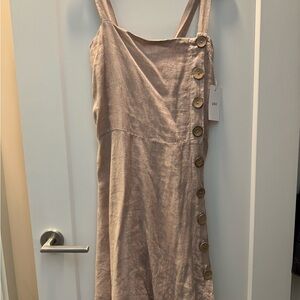 Pink Sleeveless Asymmetrical Mini Sundress